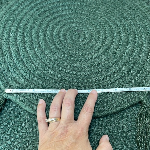 Braided circular chair seat covers/pads Lot of 5. 15” diameter. 17” tassels/ties - Picture 6 of 9